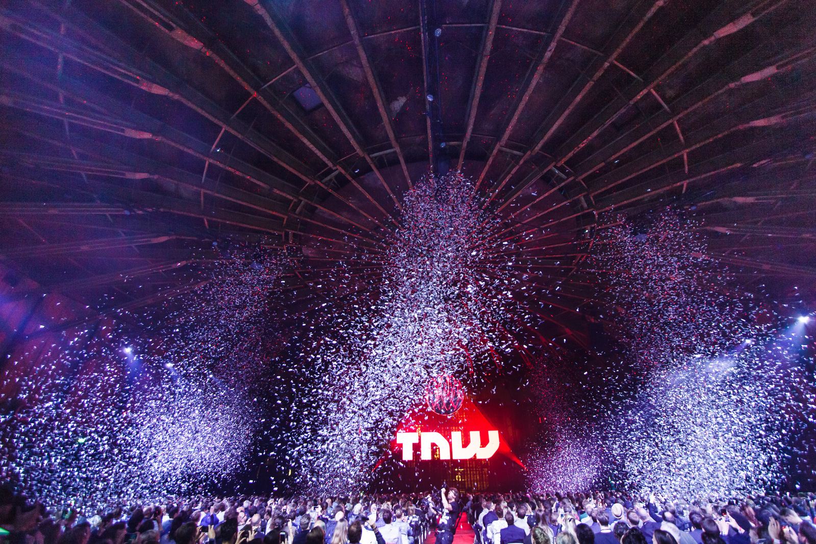 Confetti over the main stage at TNW NYC