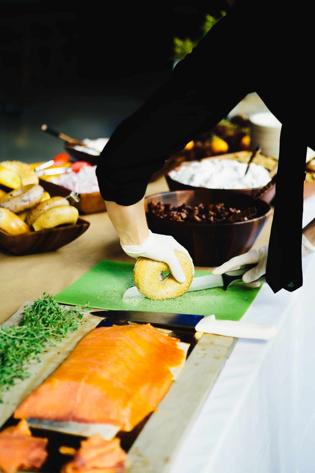 Food served at the summit